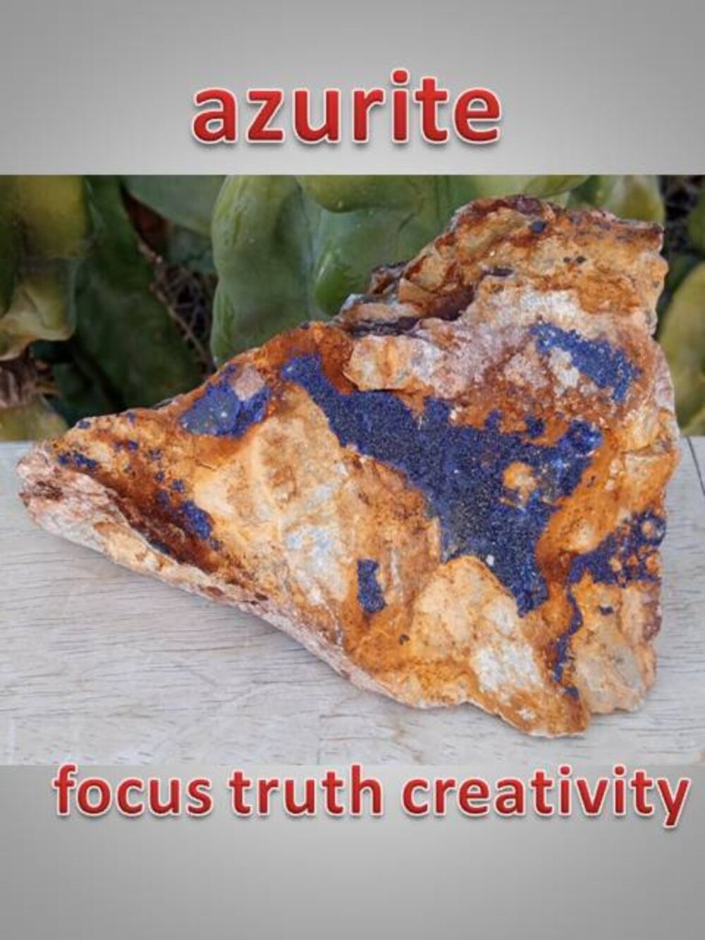 AZURITE crystal stone mineral rock 06 COMMUNICATION focus CHAKRA